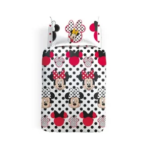 Completo Copripiumino minnie pois in Cotone 50X80